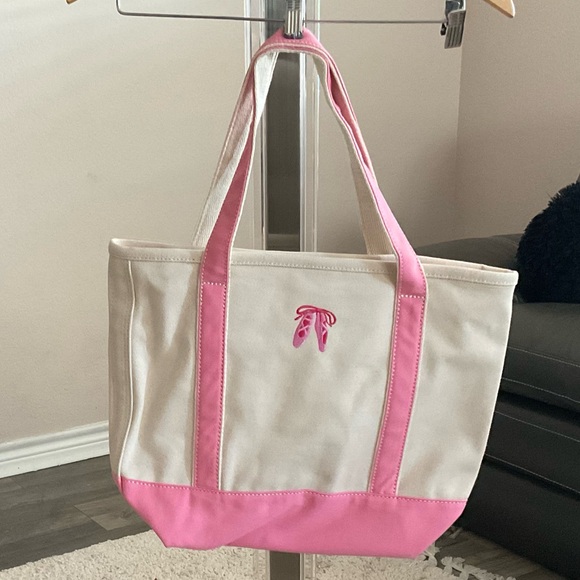 New! Land’s End Ladies Medium Natural 5 Pocket Zip Top Canvas Tote Bag - Picture 6 of 6